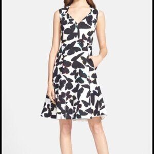 Kate Spade Black And White Butterfly Sheath Dress